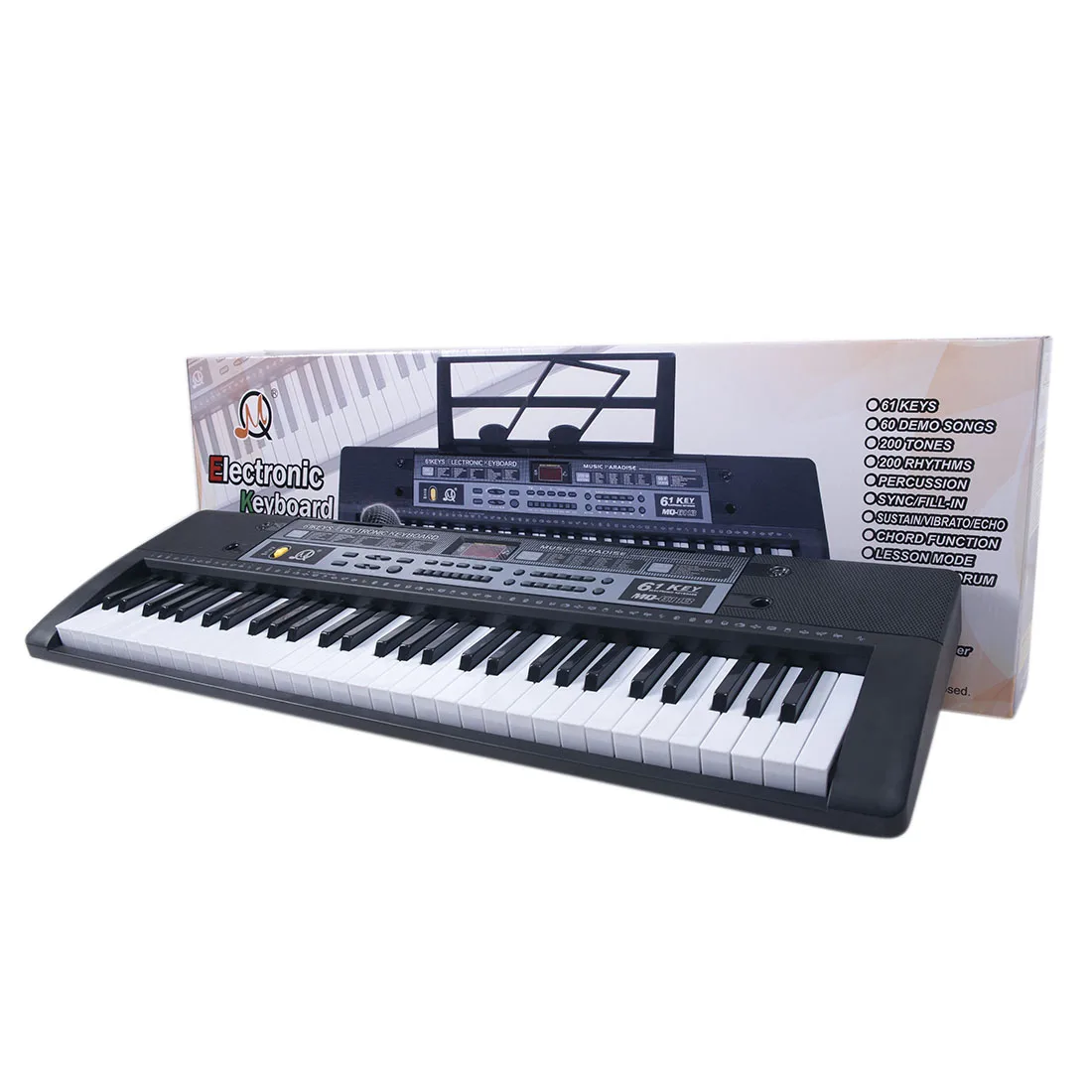 Elétrico com Suporte e Microfone Presentes das Crianças Venda Quente Teclas Crianças Música Digital Teclado Eletrônico Placa Chave Piano 61 4 suporte e microfone presentes das crianças