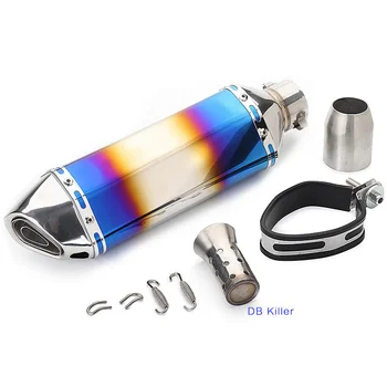 

Motorcycle Exhaust Pipe Muffler akrapovic Modified Escape Moto With DB Killer For tmax 530 FZ6 CB400 MT07 Scooter KTM Pit Bike