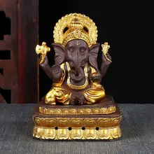 Ganesha курильница для благовоний горелка Индия золотой слон керамическая курильница дым водопад аромаспираль держатель креативный домашний декор