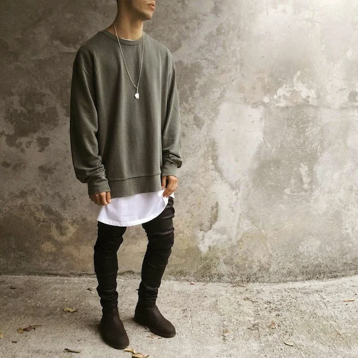 Мужская Осенняя Новинка kanye west хип-хоп стиль уличная одежда ArmyGreen& Gray& Black свитшоты негабаритный однотонный Повседневный пуловер с капюшоном
