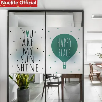 

50x200cm Hot-air balloon patterned frosted glass film bathroom kitchen shop living room bedroom balcony Windows door film N3