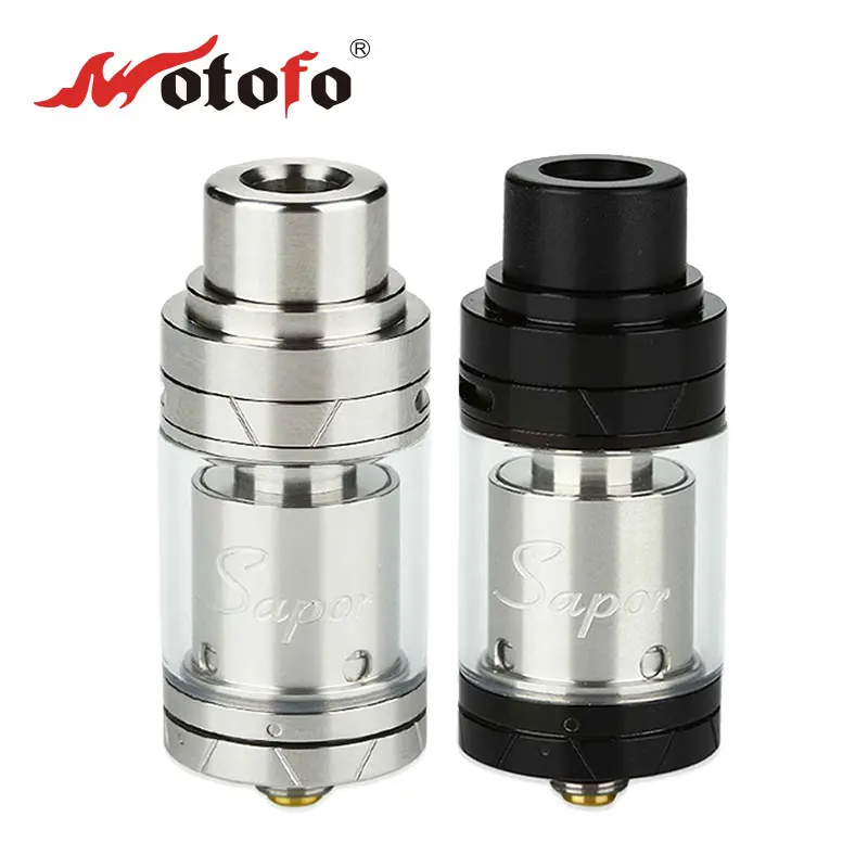 

Original Wotofo Sapor RTA Atomizer Tank 2ml Top filling Dual adjustable Top airflow Atomizer Electronic Cigarette Sapor RTA Tank