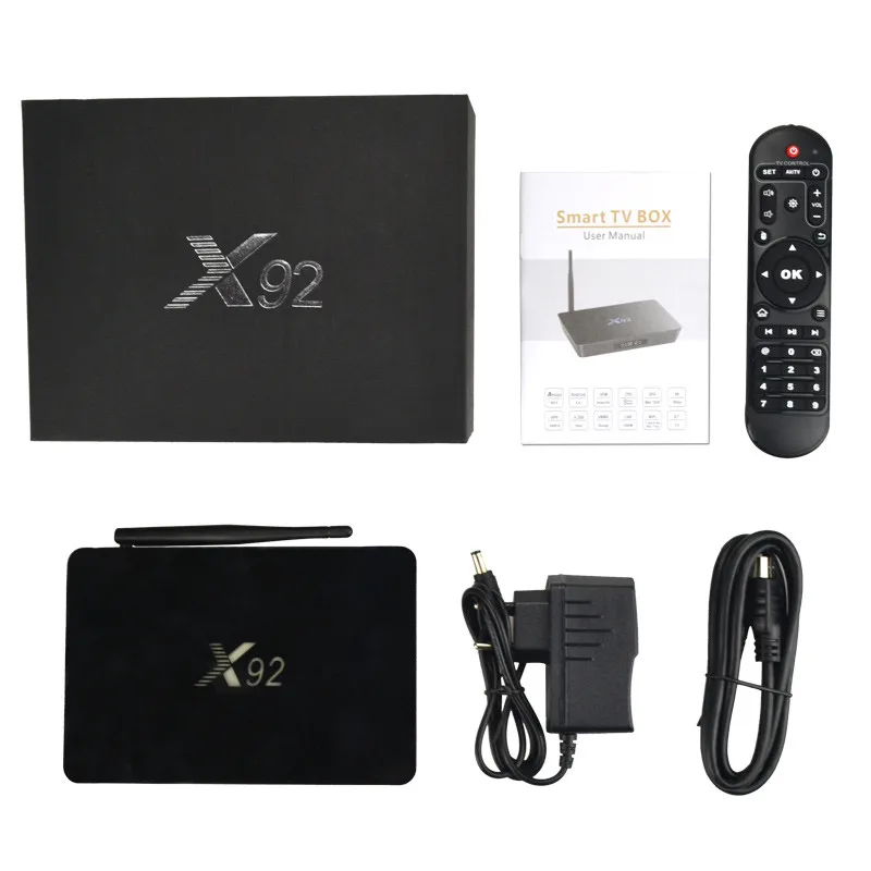 X92 Android 7,1 Smart ТВ Box 2 ГБ+ 16 GB Amlogic S912 Octa Core 4 K Декодер каналов кабельного телевидения+ 1 год Королевский Арабский IP ТВ Ко Большой коробка с пчелами