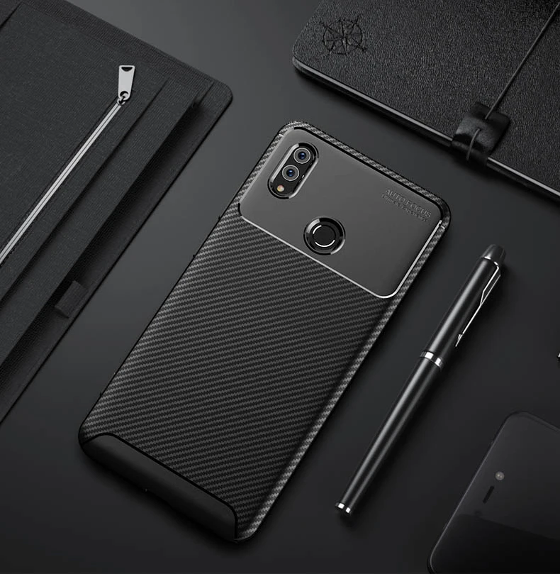 For Huawei Nova 3 Carbon Fiber Drop-proof Soft TPU Case Nova3 3i P Smart Plus 3E P20 Lite Coque Fundas Capa | Мобильные телефоны и