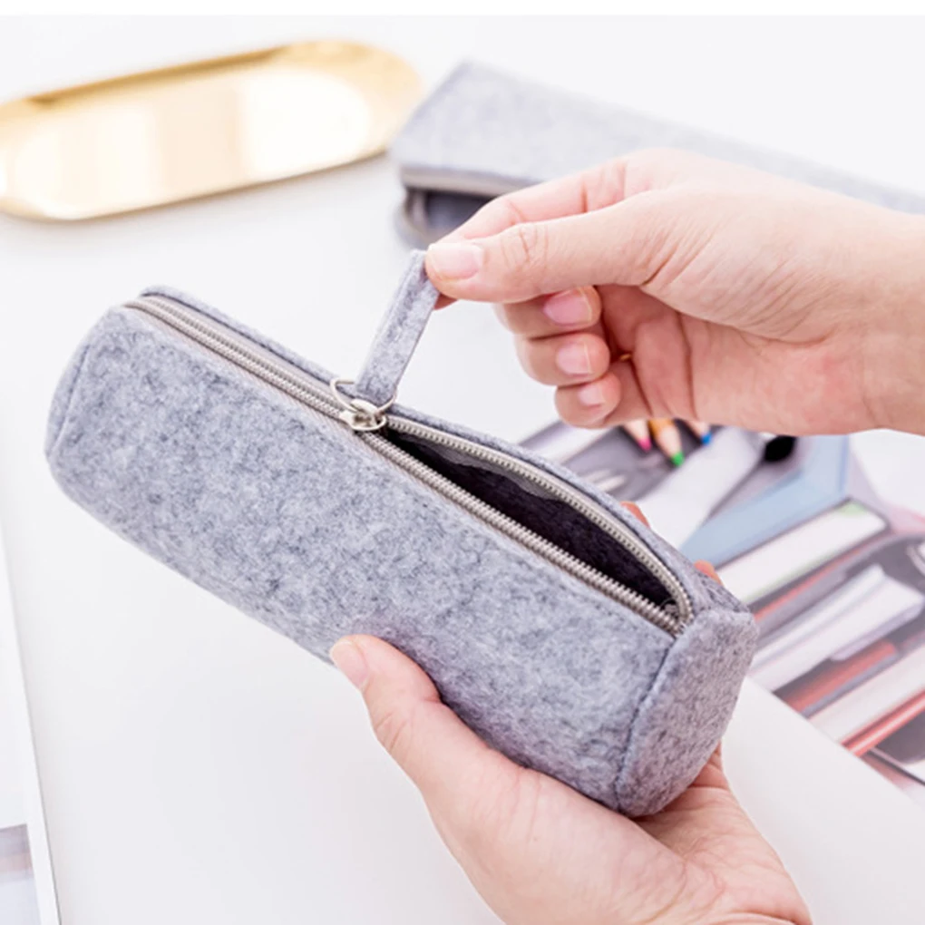 

Women Men Boys Girls Felt Pen Pencil Case Stationery Pouch Bag Case Organizer Cosmetic Bags