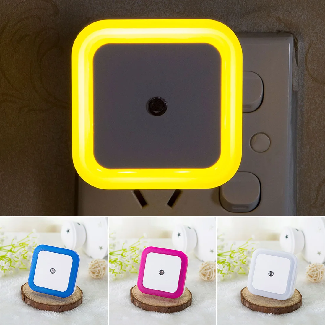 

LED Night Light Mini Light Sensor Control 110V 220V EU US Plug Energy Saving Lamp For Living Room Bedroom Lighting