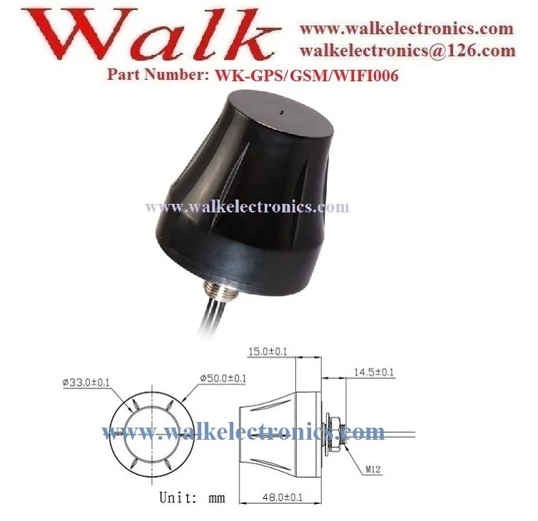 Gps GSM 3g wifi антенна, gps gsm wifi автомобильная антенна, водонепроницаемая наружная gps 3g wifi комбинированная антенна, винтовое крепление