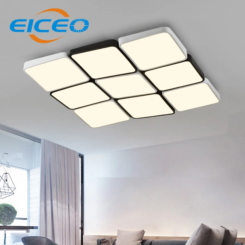 

(EICEO) LED Ceiling Lamp Rectangular Modern Minimalist Ultra-thin Living Room Lighting Personalized Creative Bedroom Lighting