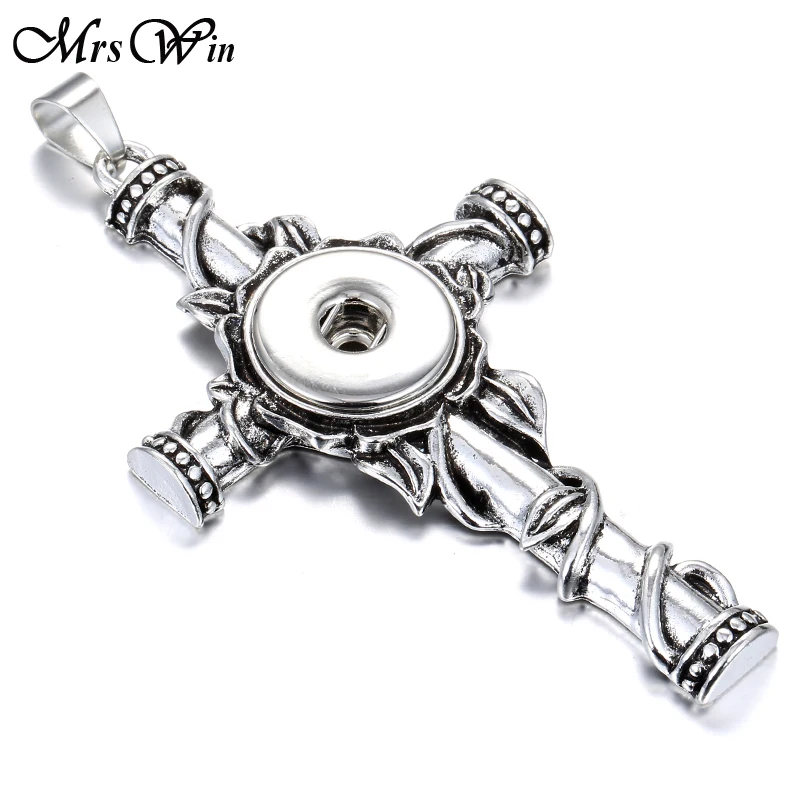 Buy High Quality Snap Jewelry Stainless Steel Cross