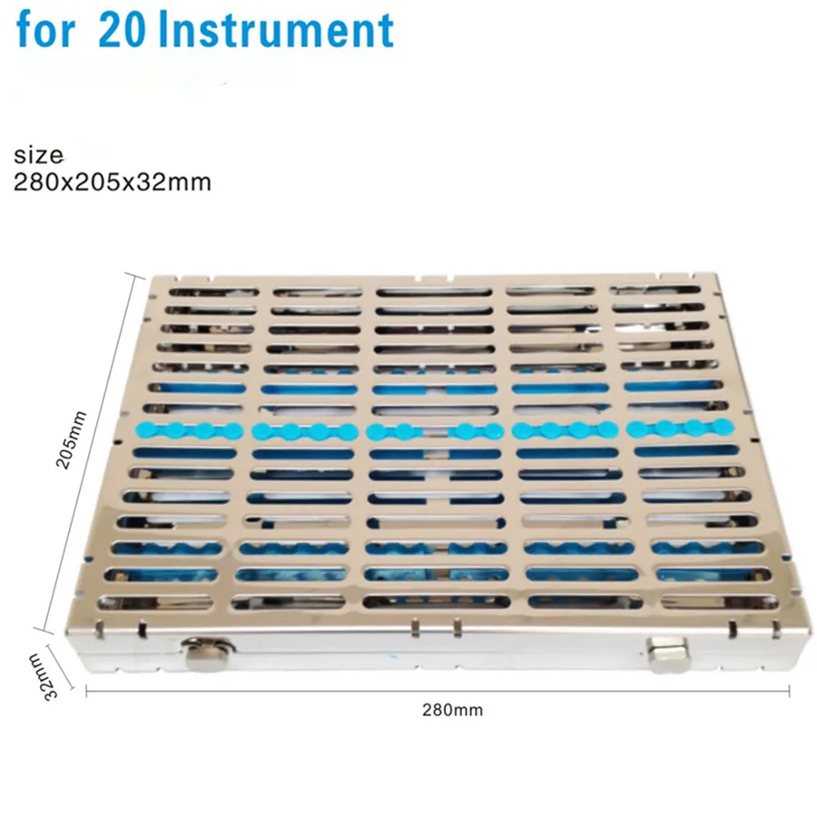 Стерилизации Стоматологических кассеты стойки поднос коробка для 20 хирургические Инструменты Распродажа