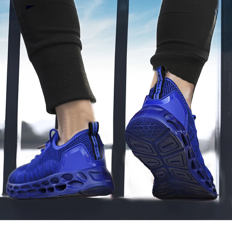 Light Men's Shoes Breathable Running Shoes 46 Trendy Blade Shoes Fashionable Pure-color Casual Shoes Big Plus Size Men's Shoes47