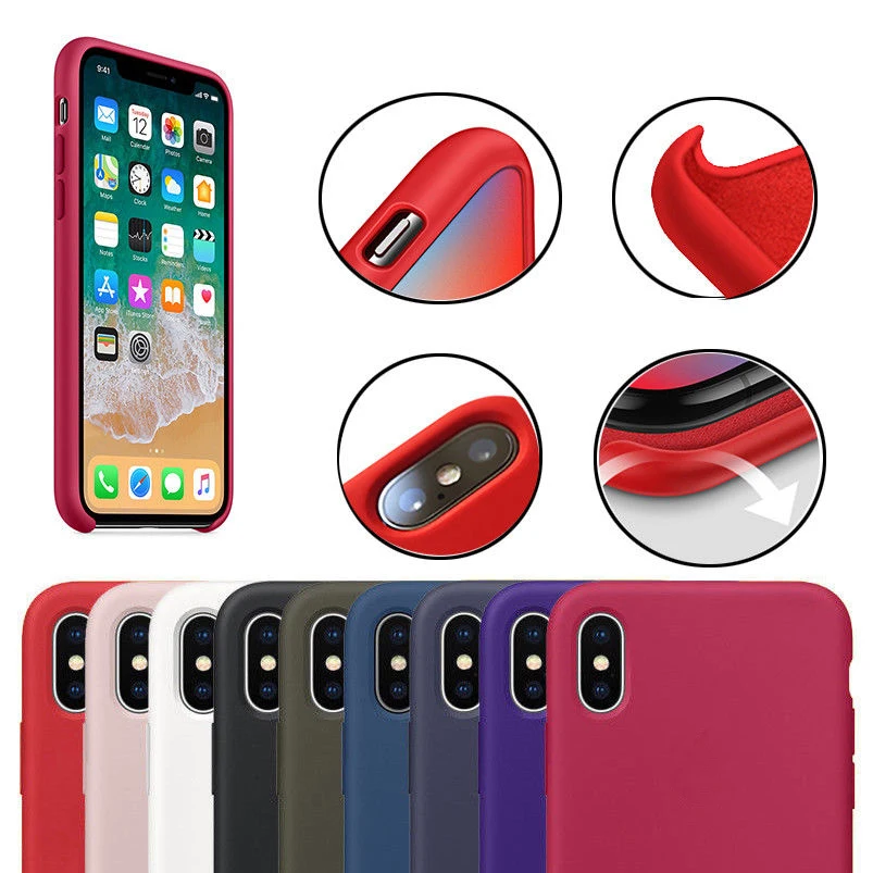 

Have LOGO Original Silicone Case For iphone 7 For Apple case For iPhone 8 Plus Cover For iPhone X 6 6S Plus Retail Box