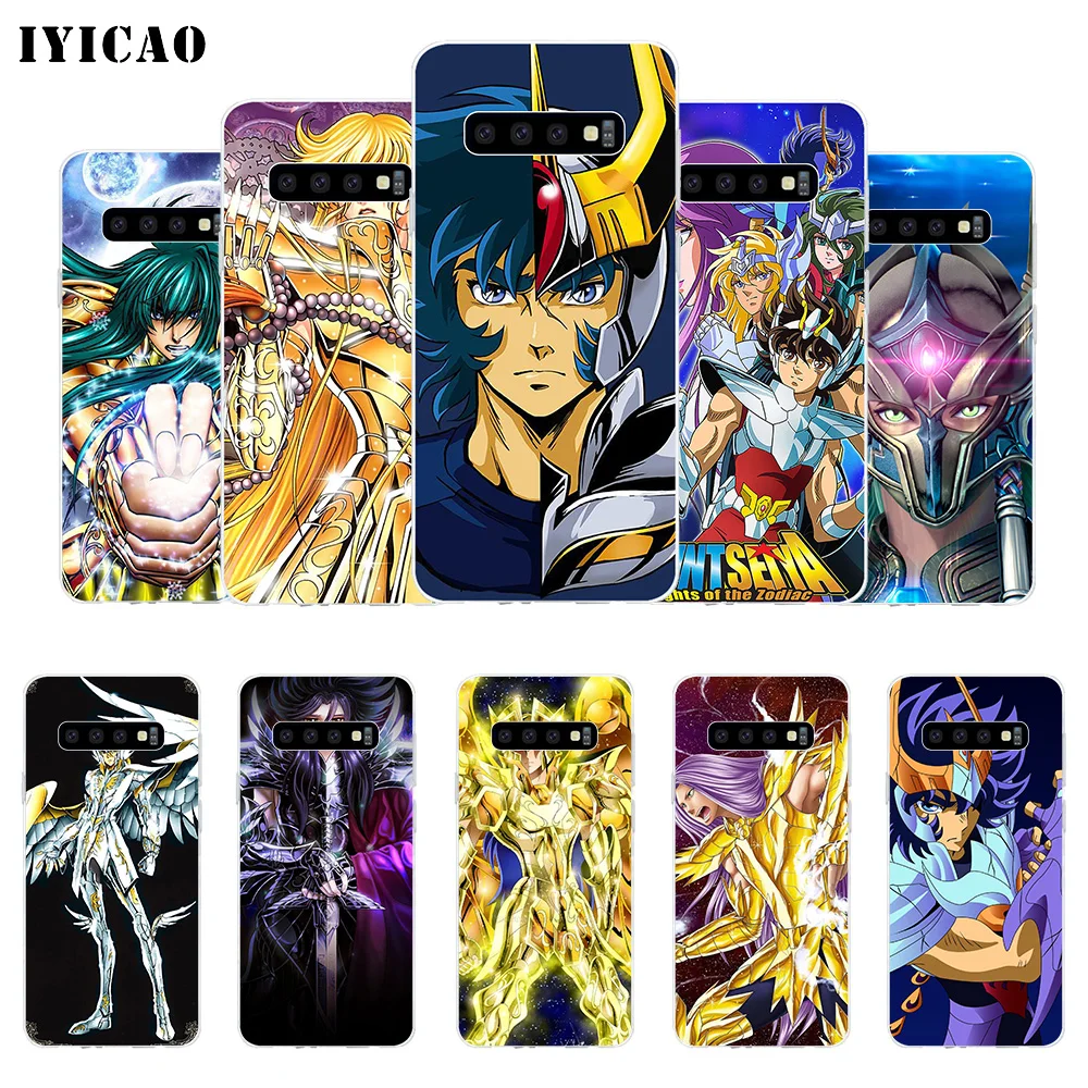 IYICAO мультфильм Saint Seiya Мягкий силиконовый чехол для телефона Samsung Galaxy S10e S10 S9 S8 Plus S7