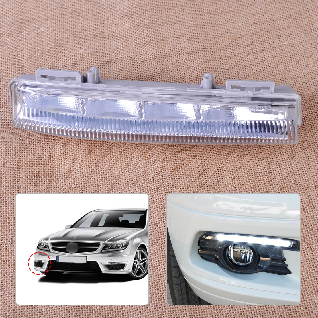 

CITALL 2049069000 A2049069000 Daytime Running Lamp Right Fog Light Lamp for Mercedes Benz W204 W212 S204 R172 2011 2012 2013