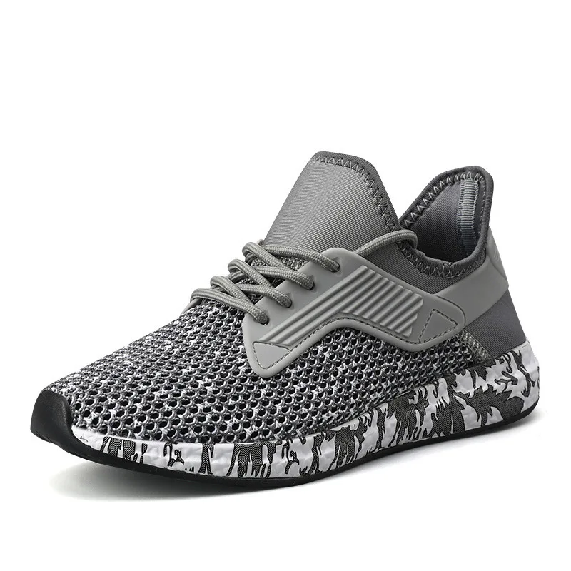 

2019 spring new shoes men's flying woven casual trend wild sports shoes mesh shoes
