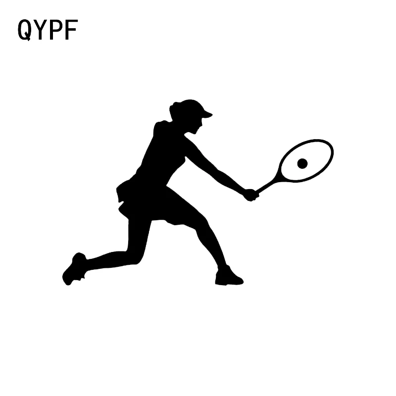 QYPF 14*9 6 см интересные женские теннисные проигрыватели Декор автомобиля Виниловая