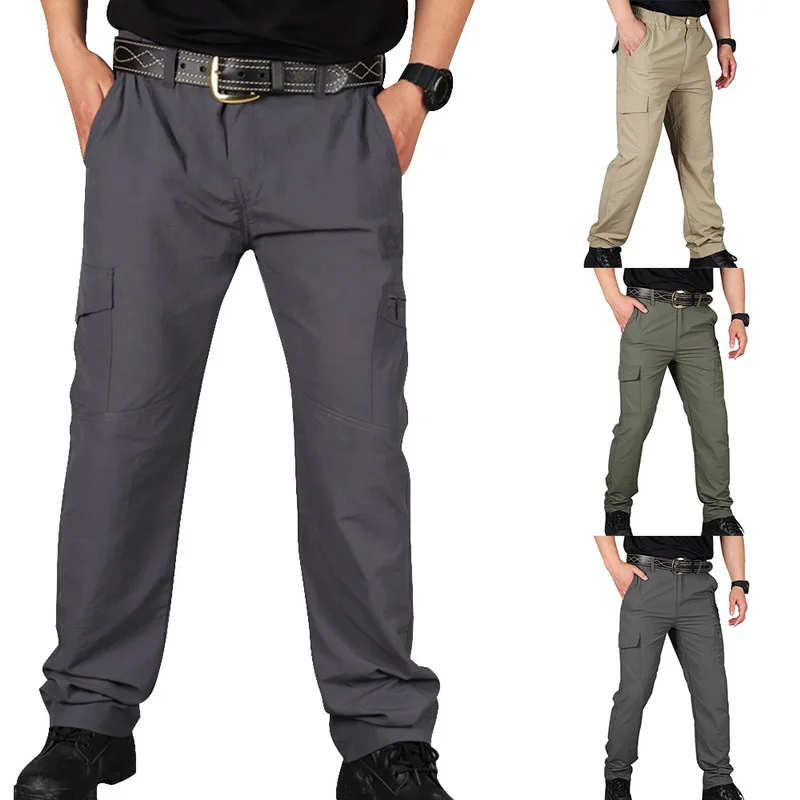 Прямая поставка, SHUJIN, мужские быстросохнущие прямые брюки Carpenter Ripstop, рабочая одежда, брюки карго