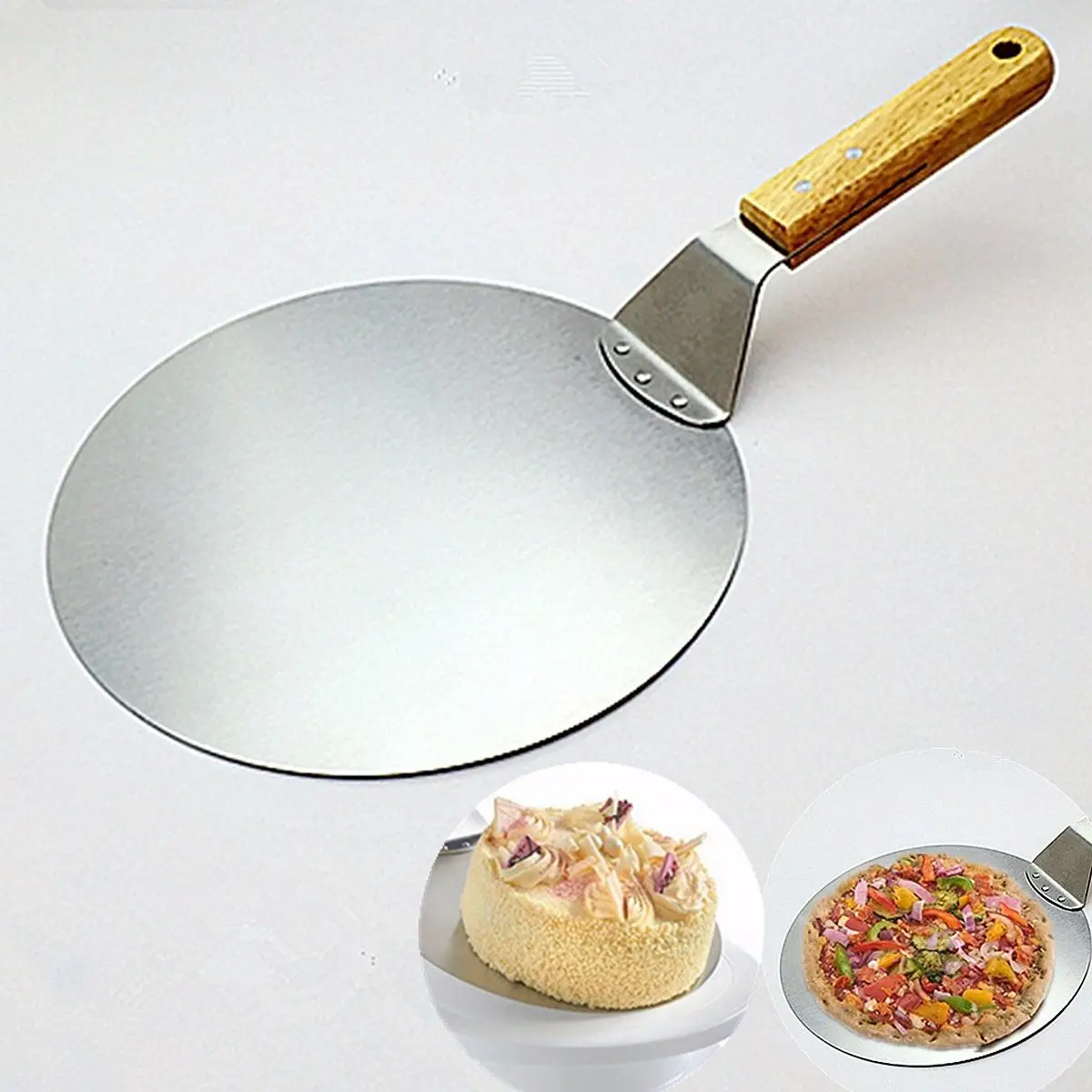 Pizza Peel Stainless Steel Shovel Cake Holder Tray Plate Shifter Baking Tool 25 5cm Bakeware Pizza