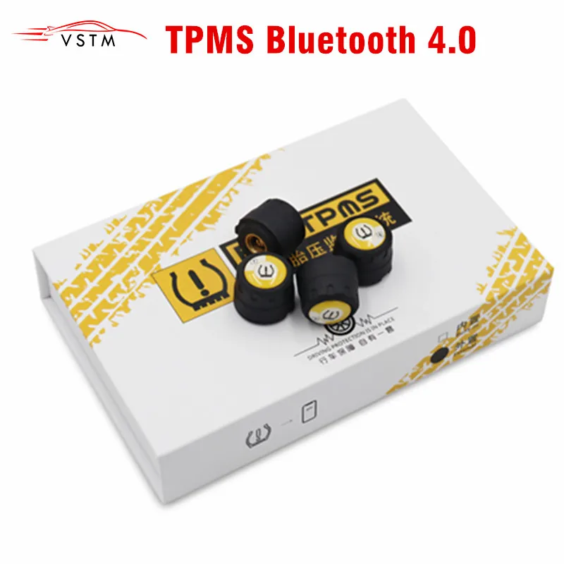 

TPMS Bluetooth 4.0 universal external tyre pressure sensor support IOS Android phone Tire Pressure Sensor Easy Install