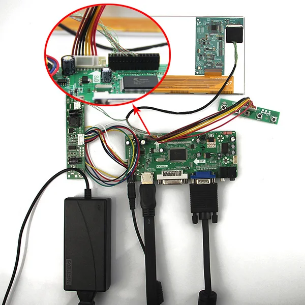 M. NT68676 ЖК-дисплей/светодиодный драйвер контроллера(HDMI+ VGA+ DVI+ аудио) для N154C6-L02 LP154WP 1440x900 LVDS мониторы повторного использования ноутбука