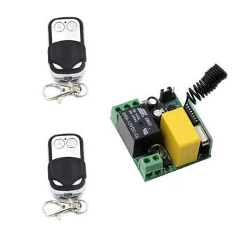 

New Arrival 1CH AC 220V RF Wireless Mini Switch Relay Receiver 2CH Remote Controllers Lighting LED Lamp ON OFF Learning Switch