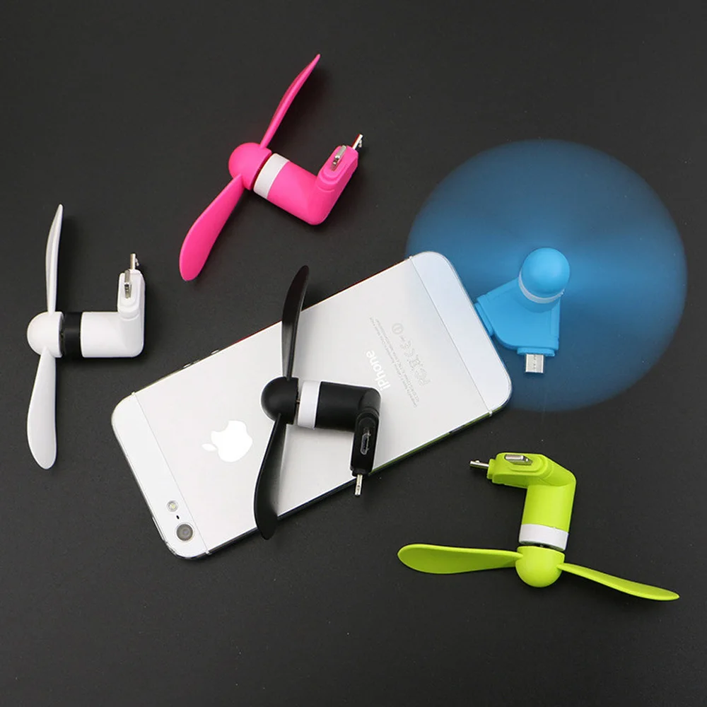 Micro USB адаптер вентилятора ультра легкий мобильный телефон портативный USB мини вентилятор для iPhone 6 6s 7 Plus 8 huawei samsung Xiaomi Android
