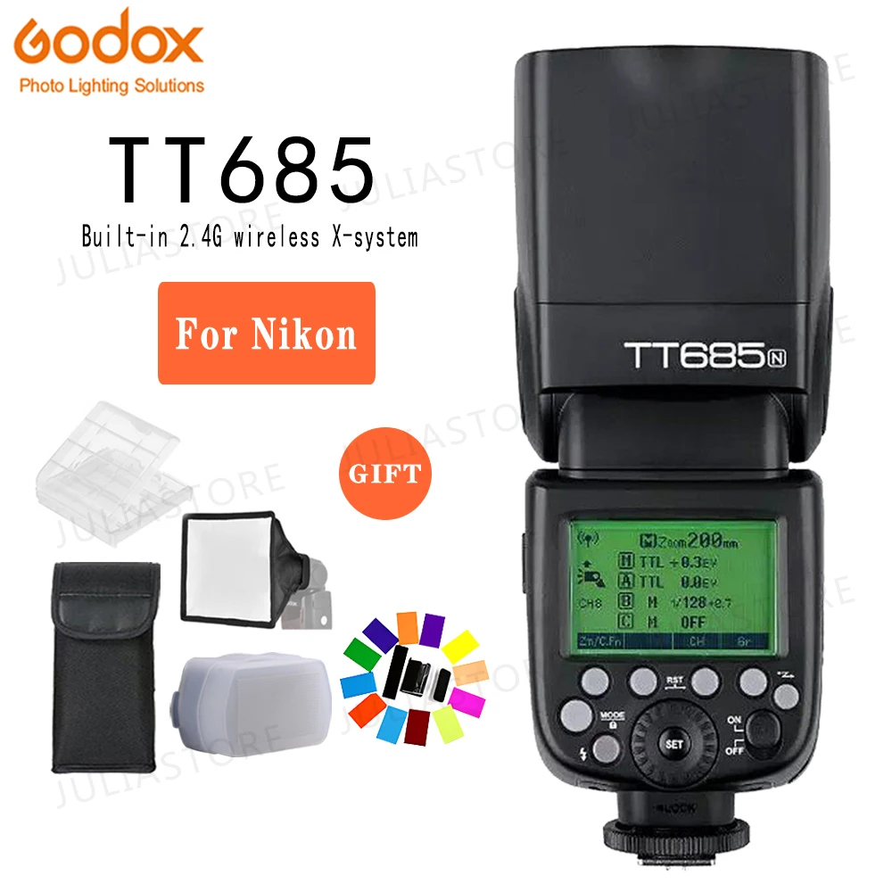Godox TT685N 2.4G Wireless High Speed HSS 1/8000s TTL Speedlite Flash for Nikon D3200 D5200
