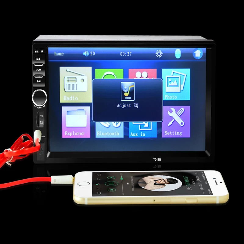 

Auto Bluetooth Hands-free Car Audio HD 7 Inch Car MP4 MP5 Reverse Entry Card Machine Support Reverse Image Powerful Display