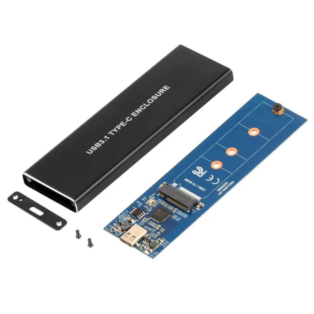 NVMe PCIE USB3.1 HDD корпус M.2 для USB SSD корпус для жесткого диска Тип C 3,1 M Соединитель в форме ключа корпус