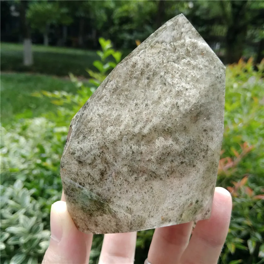 261 г Кристал-фантом Wands Ghost Quartz Point Clear Scenic Crystal Chakra Healing Tool медитация Кристалл