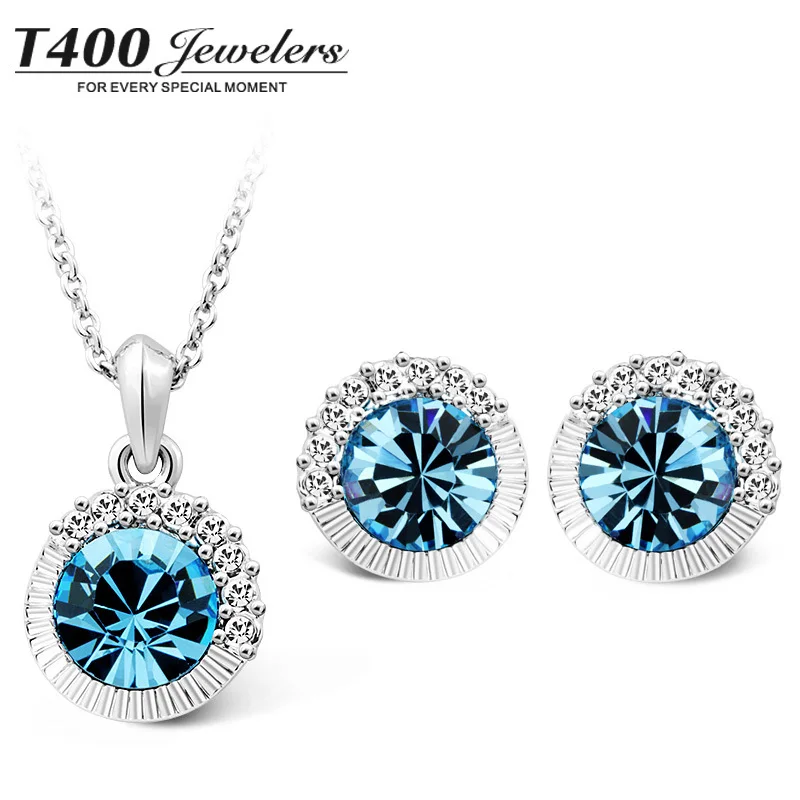 T400 Jewelers Made With SWAROVSKI Elements Crystal Necklace/Earrings