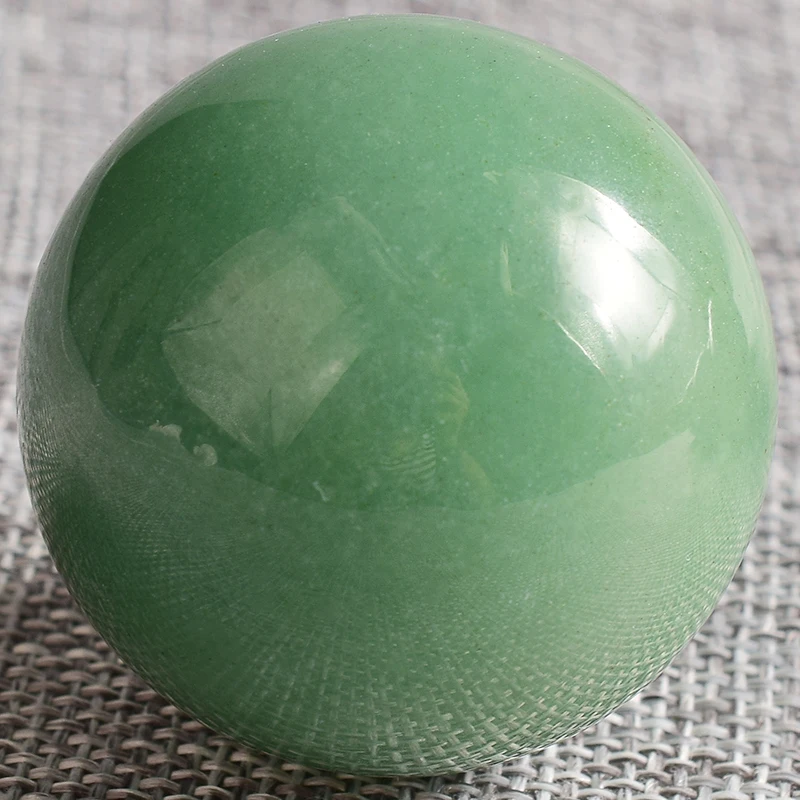 1 PIC Crystal Sphere pcs 40 mm green aventurine Hand Massager Balls Healing Chakra Reiki Ball | Дом и сад