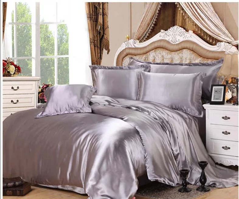 LOVINSUNSHINE роскошный пододеяльник одеяло постельные принадлежности набор s двойной роскошный Шелковый Комплект постельного белья AX05