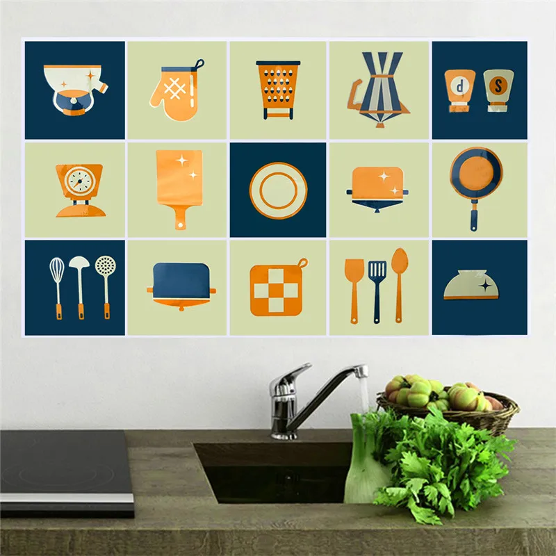 

Anti Oil Wall Stickers Ceramic Tile High Temperature Heat Resistant Home Stove Self Adhesive Kitchen Oil Sticker Waterproof