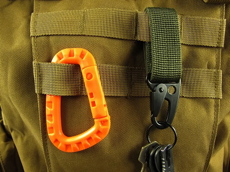 Outdoor D-Carabiner Key Hook Camo Webbing Buckle Hanging System for Hiking Climbing Camping Outdoor D-Carabiner Key Hook Camo Webbing Buckle Hanging System for Hiking Climbing Camping