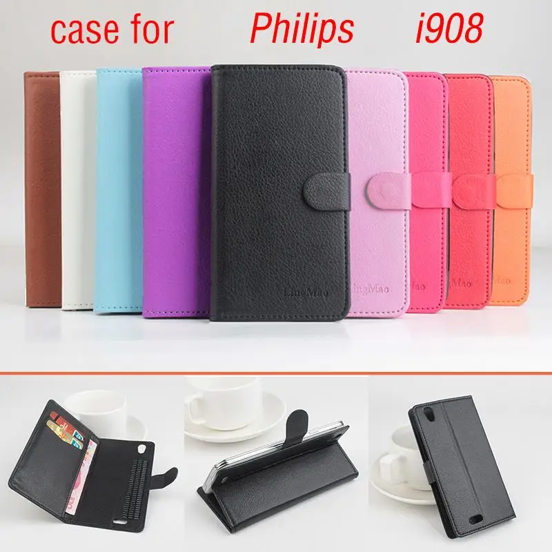 

Luxury Wallet Flip Leather Case for Philips i908 W6500 W737 W832 W8500 V387 Bags Case Skin