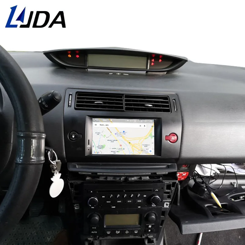Flash Deal LJDA 1 Din Android 8.0 Car DVD Player For Citroen C4 Multimedia GPS Navigation Auto Radio Octa Core 4G+32G Headunit Stereo Audio 5