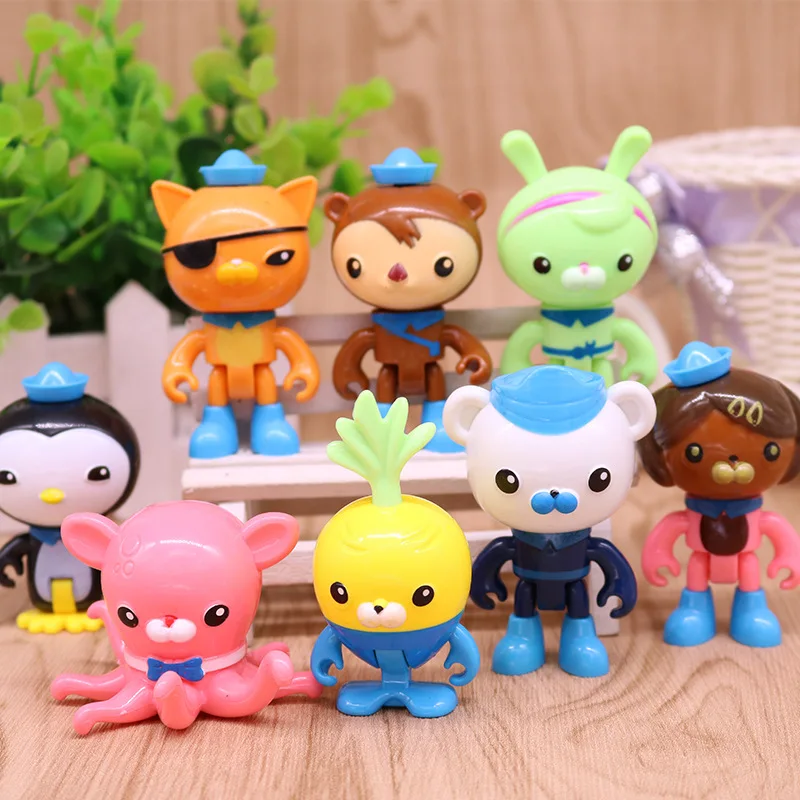 

The Octonauts Barnacles Kwazii Action Figure PVC Shellington Toy 8pcs/lot