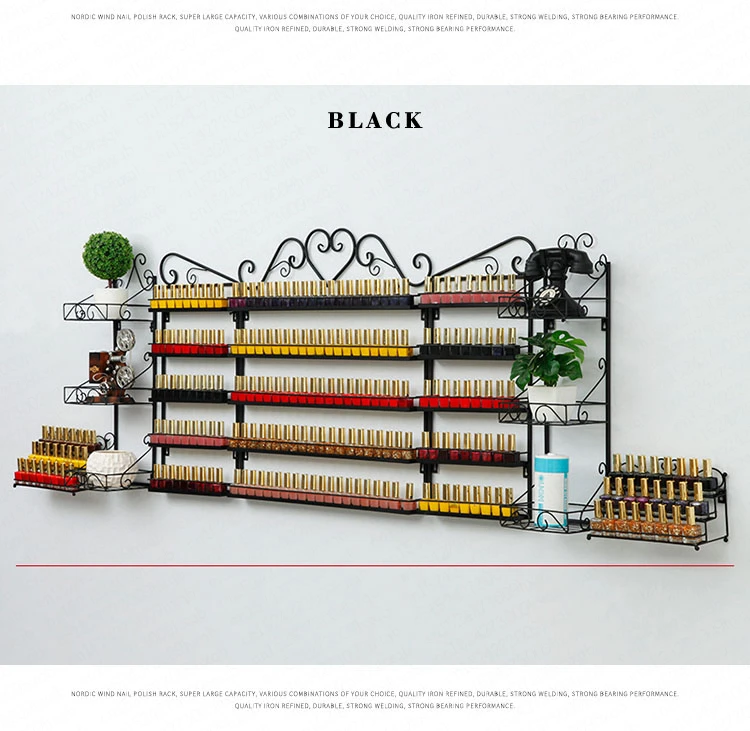 Большой лак для ногтей стеллаж для хранения стены маникюра Косметика Дисплей Стенд Современный лак для ногтей, метал хранения для лака для ногтей, Красота салон