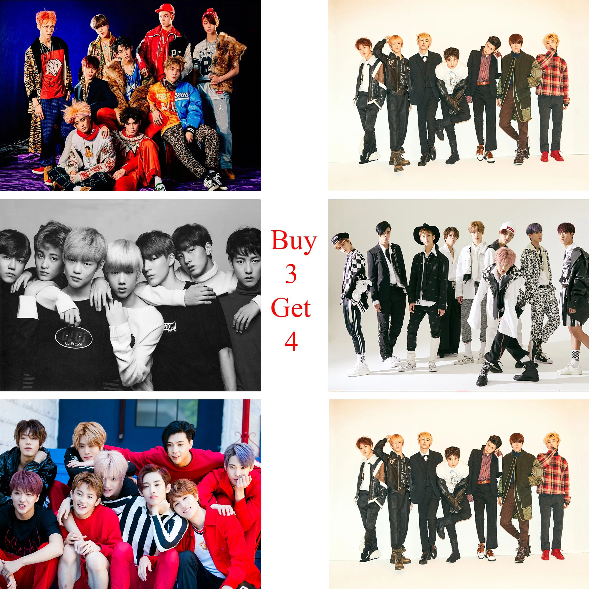 NCT K Pop постеры рок музыка настенные наклейки белая бумага с покрытием печать