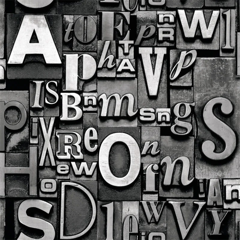 Beibehang Retro Fashion 3d English Alphabet Three Dimensional Personality Wallpaper Living Room Bar Coffee Shop Wallpaper Coffee Shop Wallpaper Fashion Wallpaperwallpaper Fashion Aliexpress