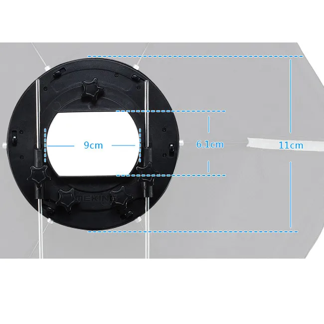 Selens фотографический софтбокс 2" /50 см складной шестигранный софтбокс с l-образным переходным кольцом аксессуары для фотостудии