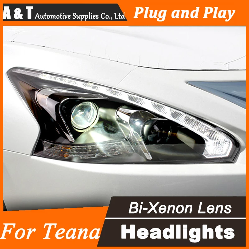 A&T Car Styling LED Head Lamp for Nissan Teana Headlights 2014 Altima LED Headlight DRL H7 Hid
