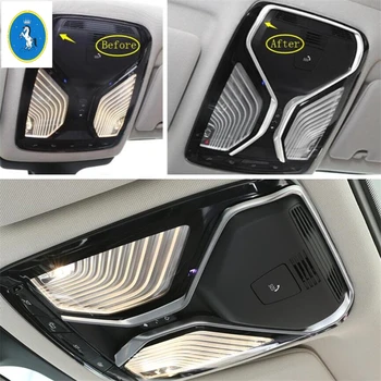 

Yimaautotrims Accessory Front Seat Roof Upper Reading Lights Lamp Frame Cover Trim Fit For BMW X5 G05 2019 2020 Matte Interior