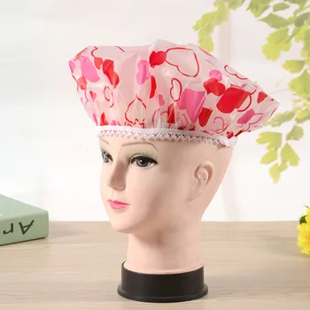 

1PC Color Random Dot Waterproof Shower Cap Thicken Bath Hat Bathing Cap for Women