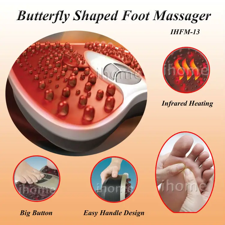 Новая Рефлексология для ног, Электрический вибрирующий массаж ног, инфракрасная термотерапия, расслабляющий кровообращение, теплый холодный массажер для ног