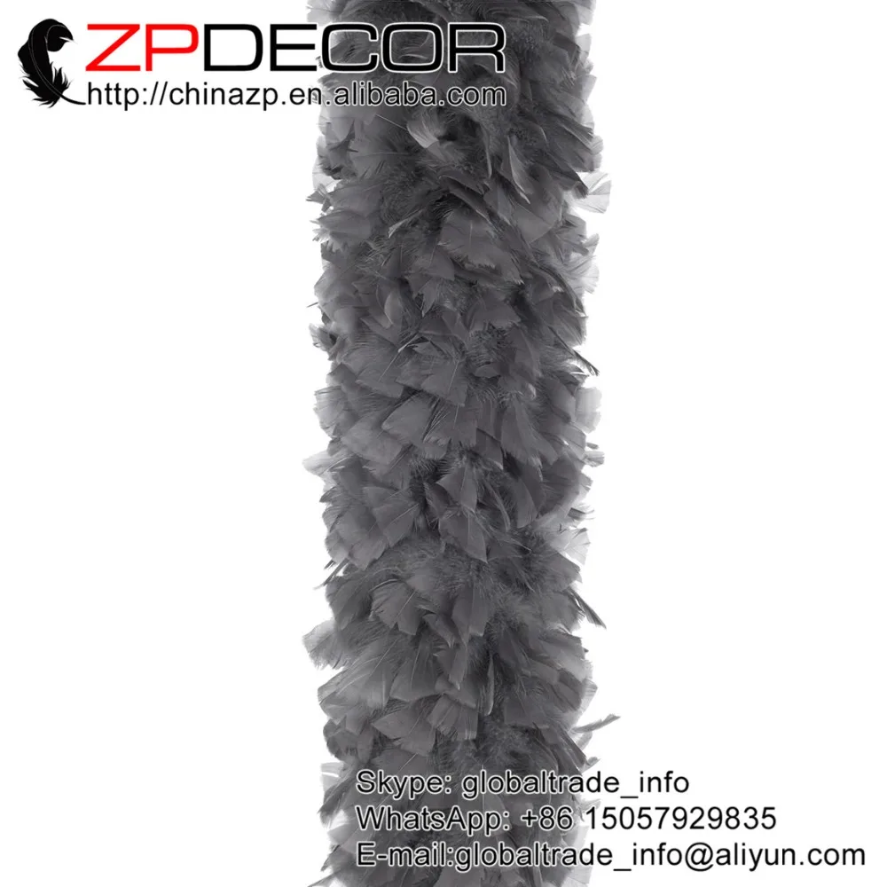 Dark Grey 150 Gram Turkey Feather Boas - Turkey Ruff - Weddings - Strippers - Hollywood - Halloween Costumes - Birthday Gifts - Presents (2)