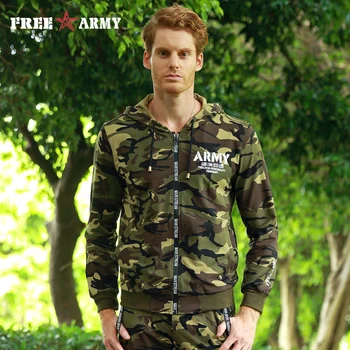 

FREE ARMY Original New Design Hoodies Spring Men Hoodies Tracksuits Hooded Sweatshirt Male Camouflage Hoody Rick and Morty