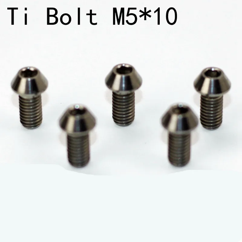 

2pcs Bicycle bottle holder titanium bolt M5*10 ti part for bmx mtb road bike 1.1g