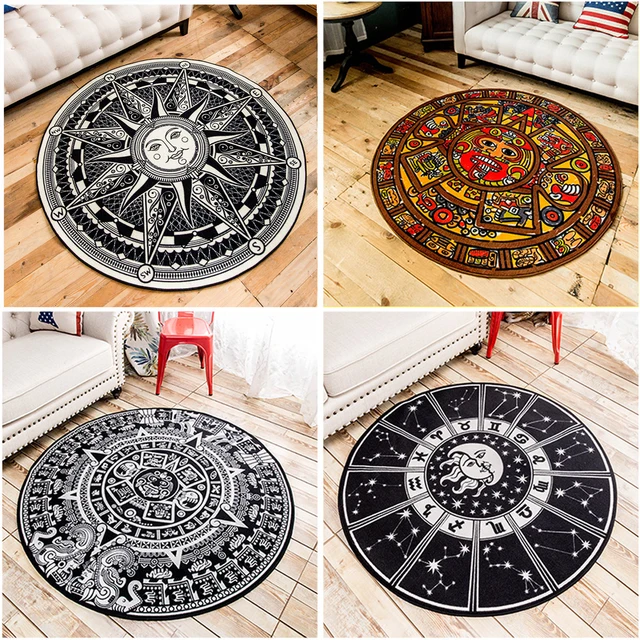nylon stoff schwarz wei sonne gottmayakonstellation design runde teppiche geometrische triangl muster - Teppich Geometrisches Muster nylon stoff schwarz wei sonne gottmayakonstellation design runde teppiche geometrische triangl muster - Teppich Geometrisches Muster
